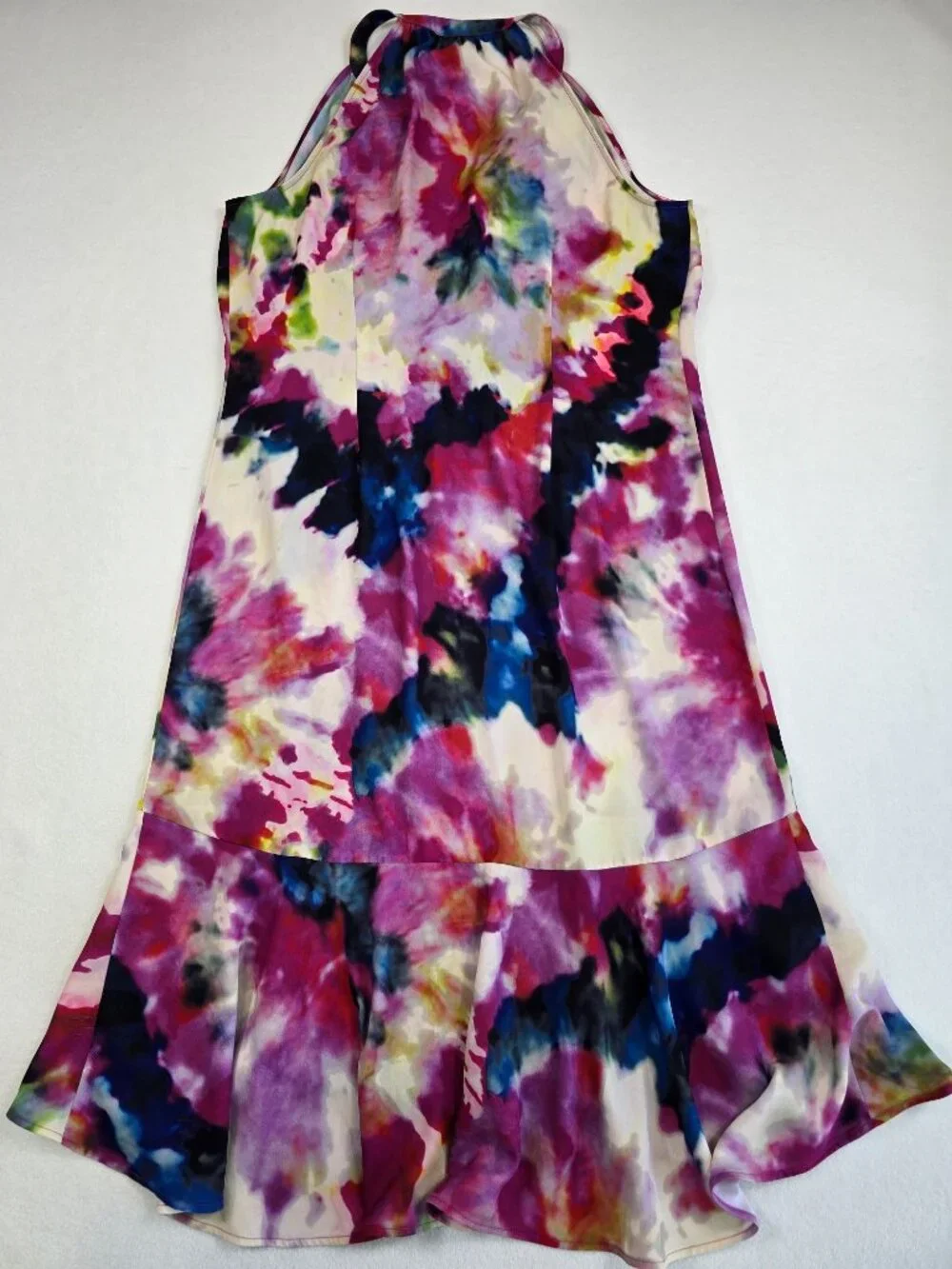 Cabi Womens Small Multicolor Tie-Dye Halter Sun Dress - Picture 5 of 6